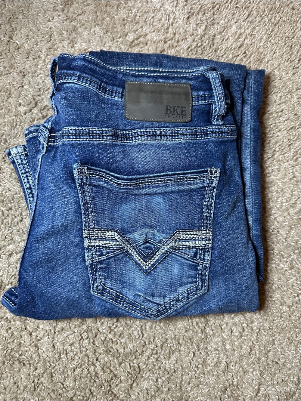 BKE mens Blue Denim Jeans -34